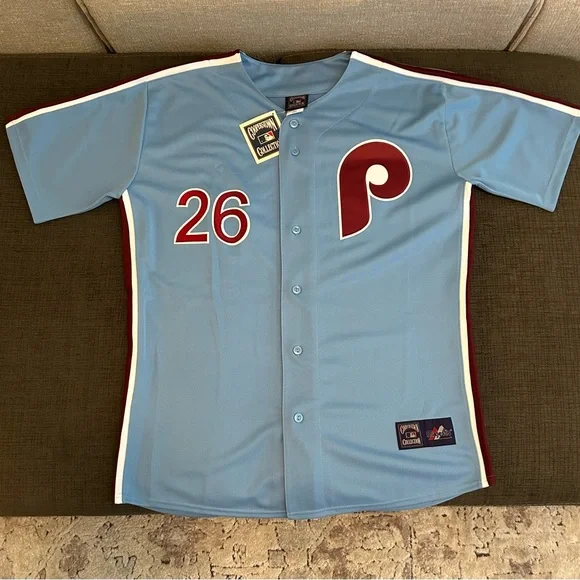 Majestic Authentic Philadelphia Phillies Chase Utley Cooperstown Jersey Mens XXL - Picture 1 of 7